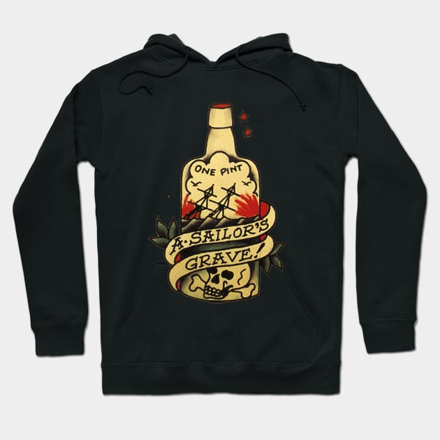 One Pint Sailor Tattoo Hoodie by PaycheckandRed